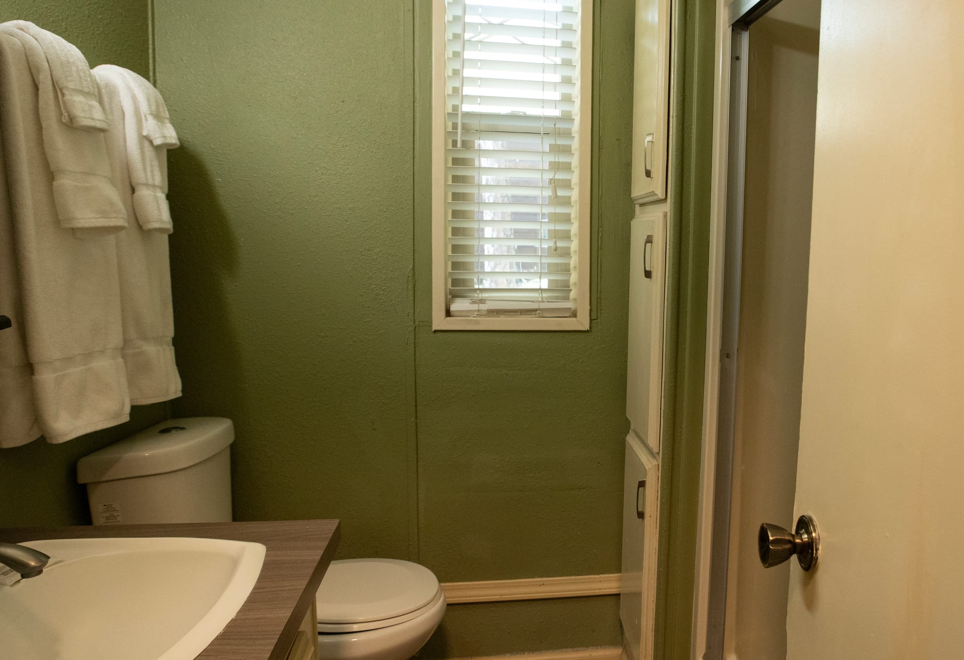 Private bathroom with fresh towels