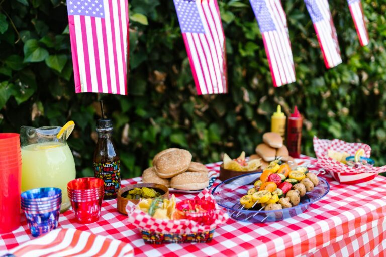 July 4 Cookout + Patriotic Finger Painting